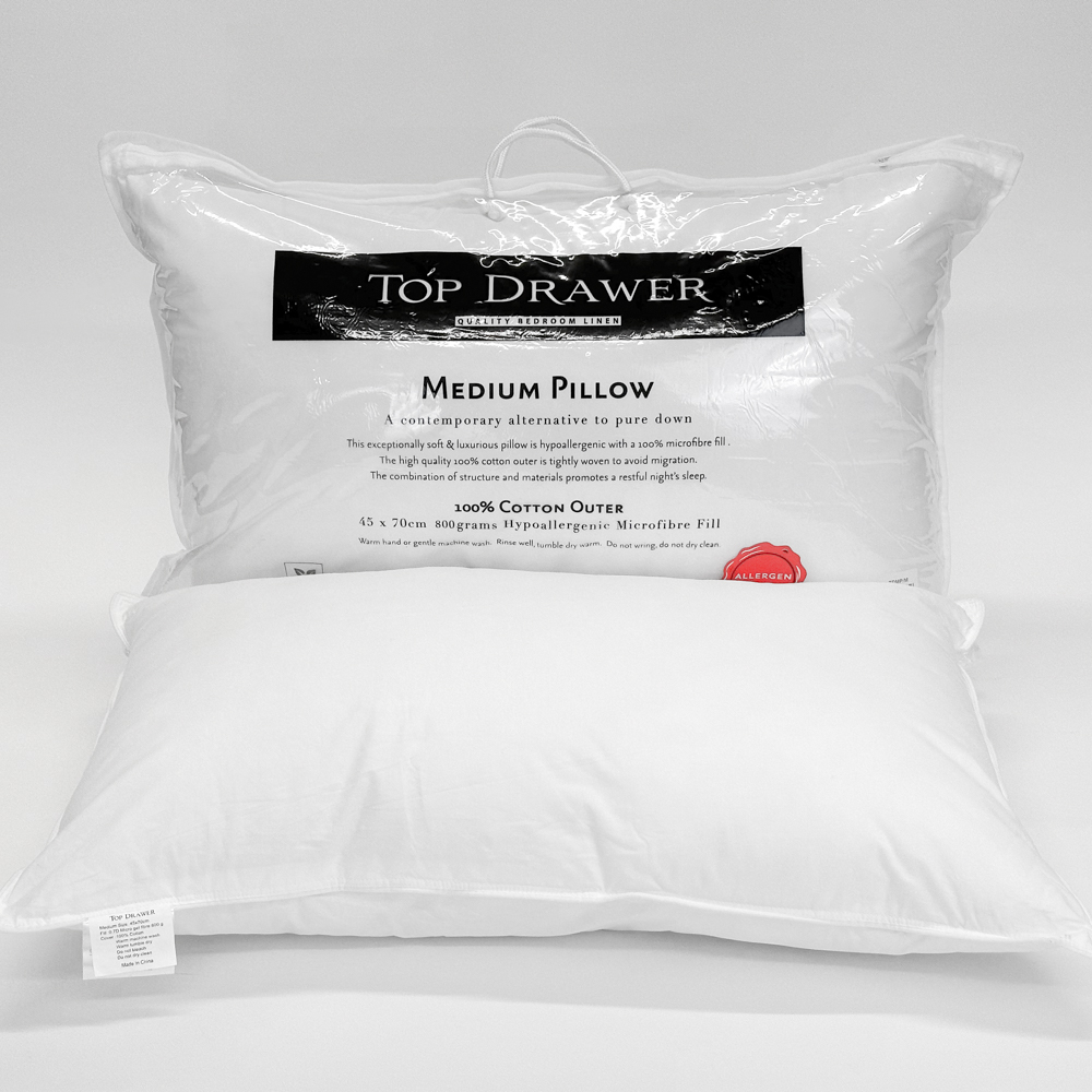 Pillow Medium Microfibre 800gms 45x70cm