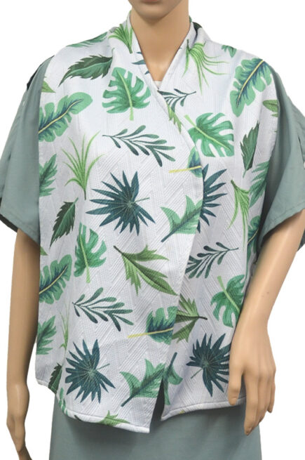 clothing-protector-dining-scarf-green-leaves
